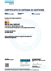 Gia Group - Certificato ISO 9001:2015