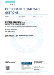 Gia Group - Certificato ISO 50001:2018